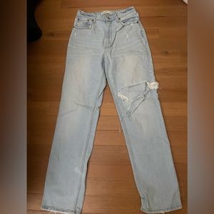 Abercrombie and fitch 90’s high rise straight leg jeans
